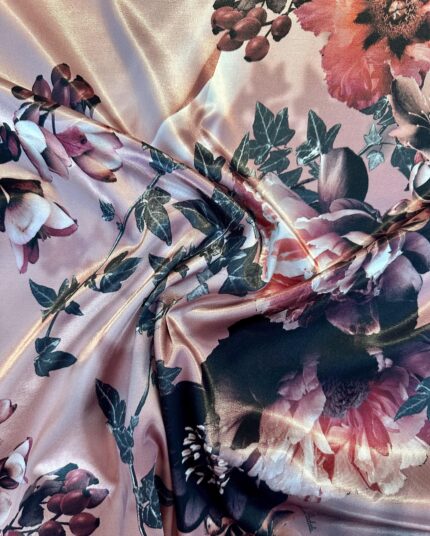 Italská bavlněná látka NOVA s elastanem květinový vzor 140 cm | Tessuti Butik